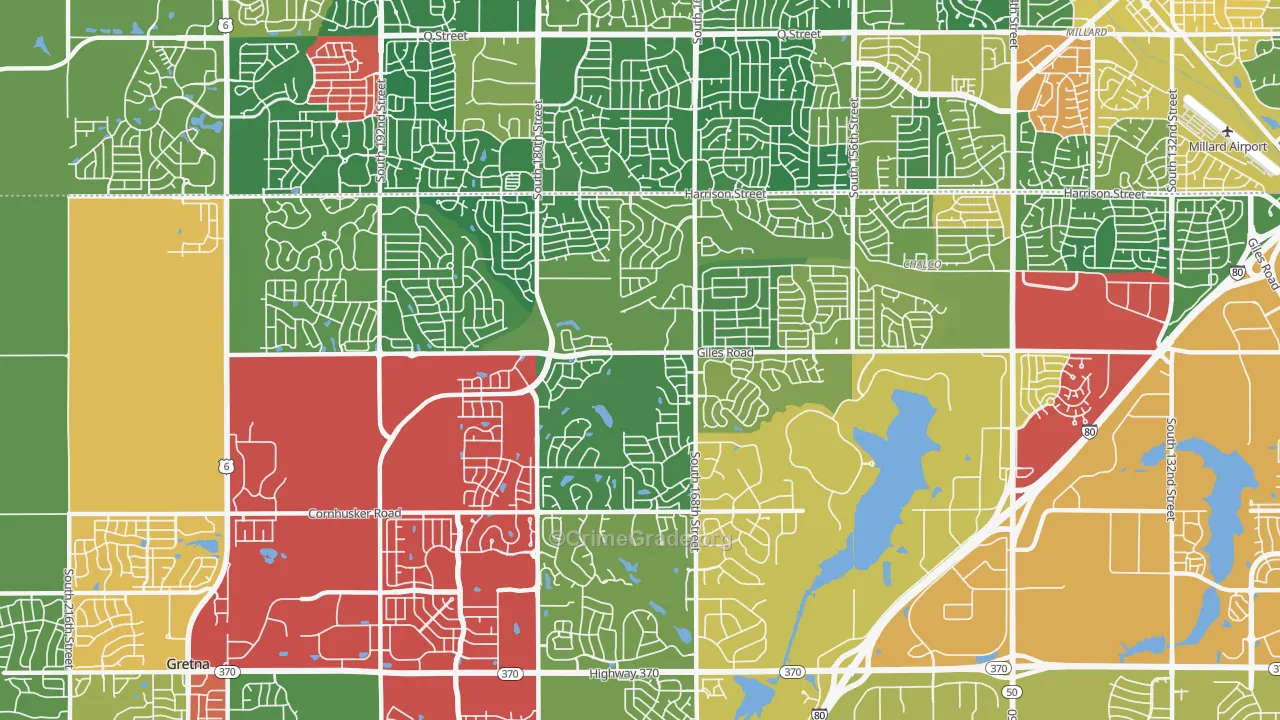 68136, NE Map of Theft Rates