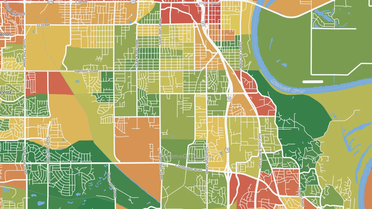 68147, NE Map of Theft Rates