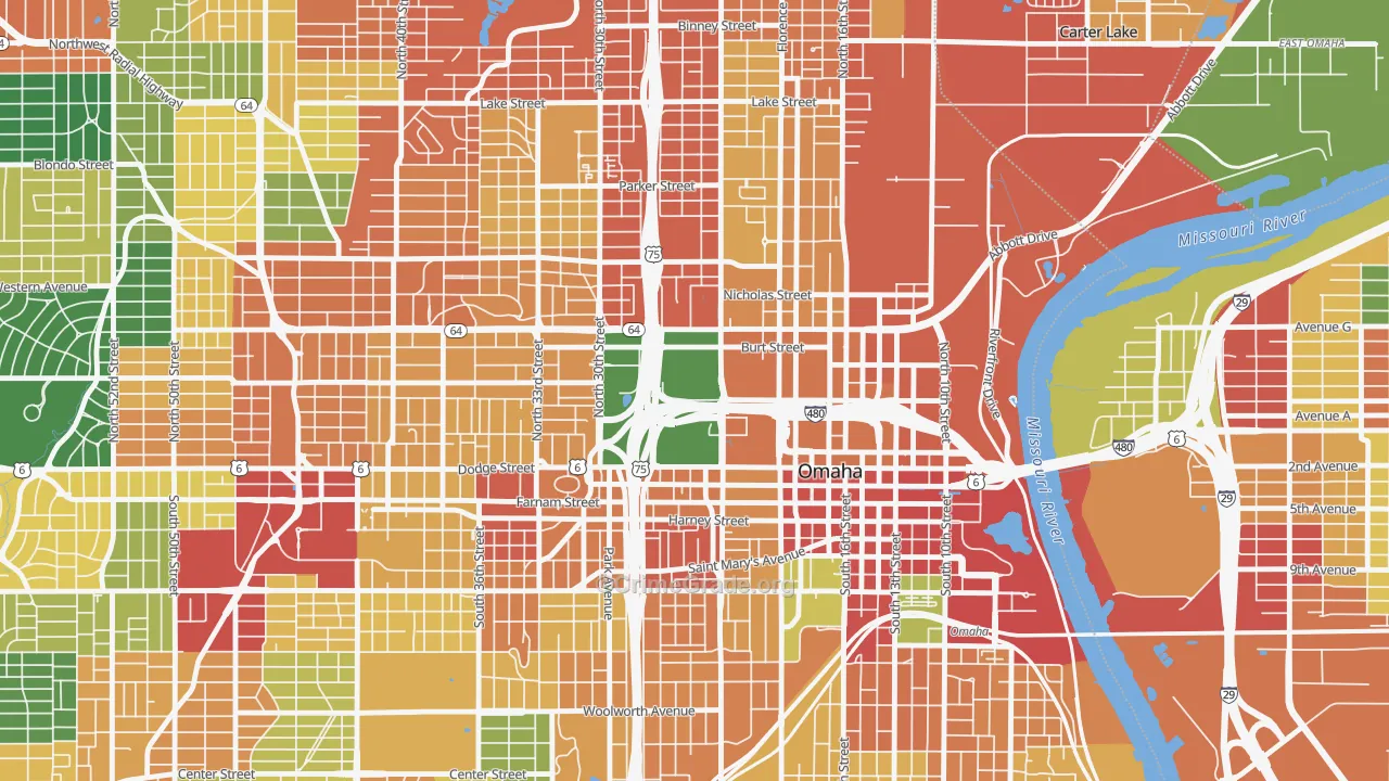 68178, NE Map of Theft Rates