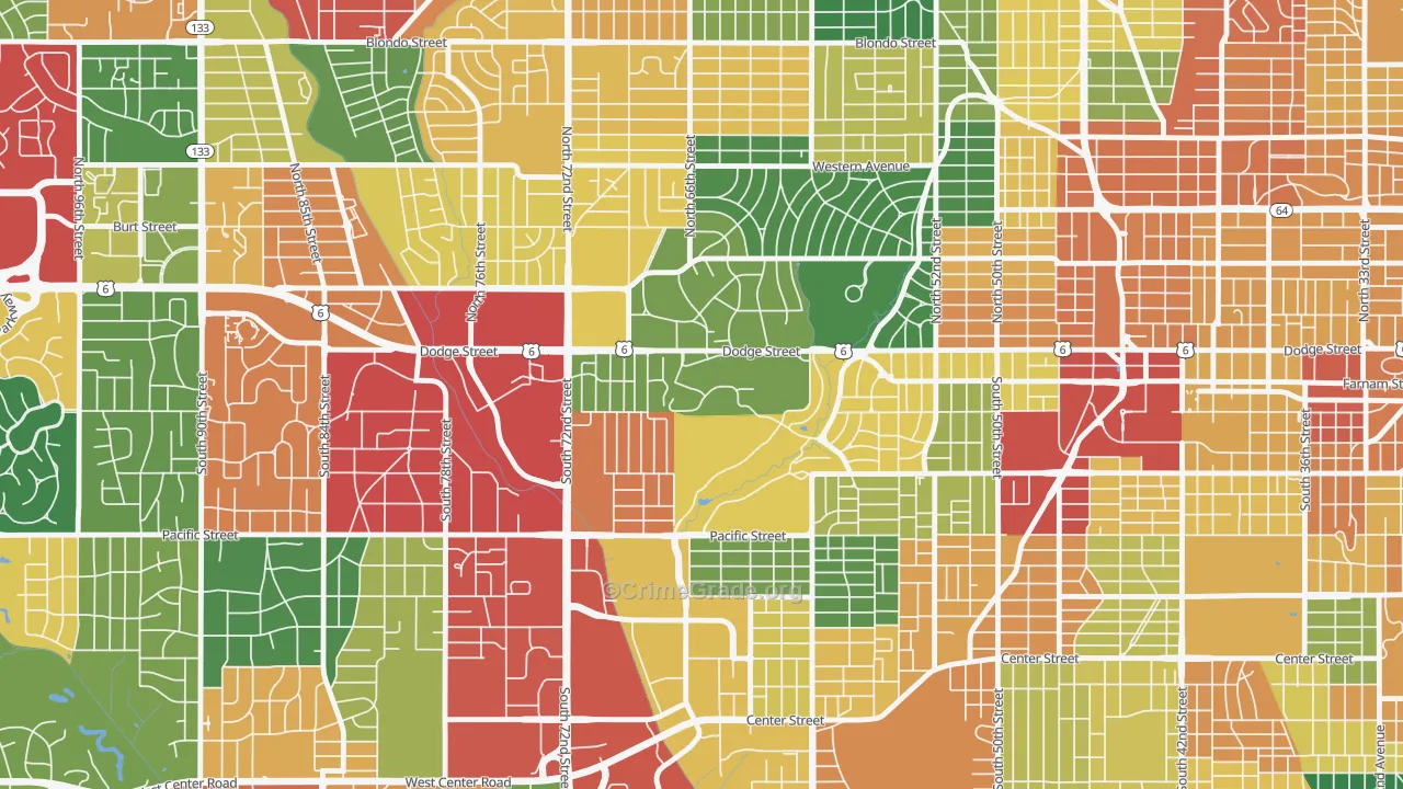 68182, NE Map of Theft Rates