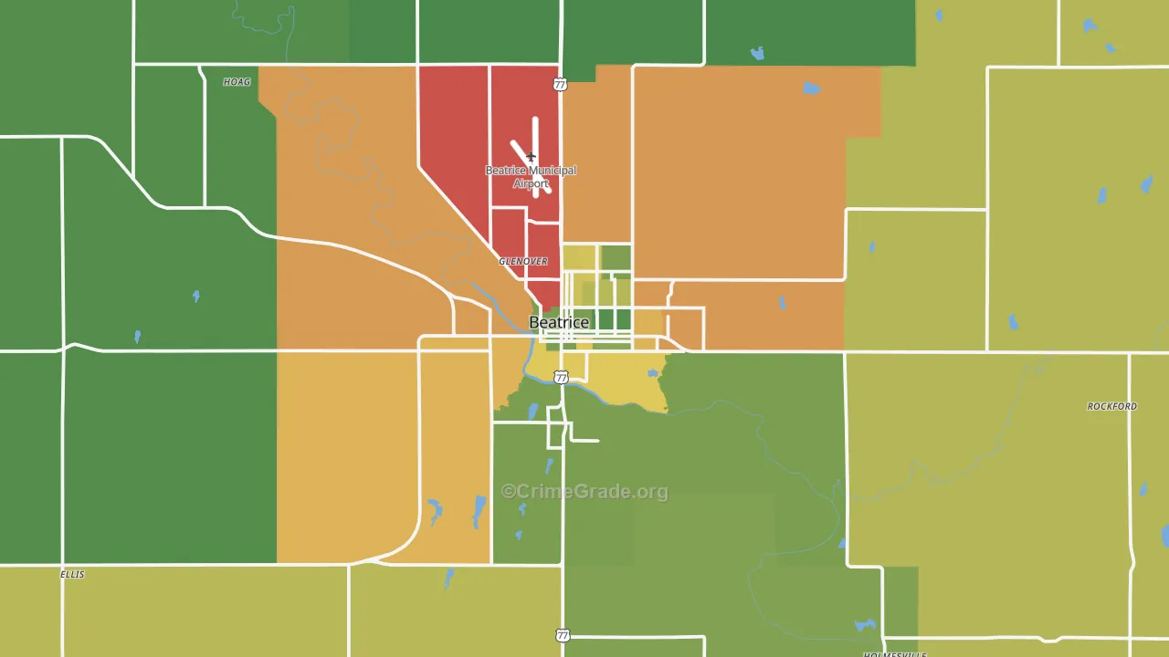 68310, NE Map of Theft Rates