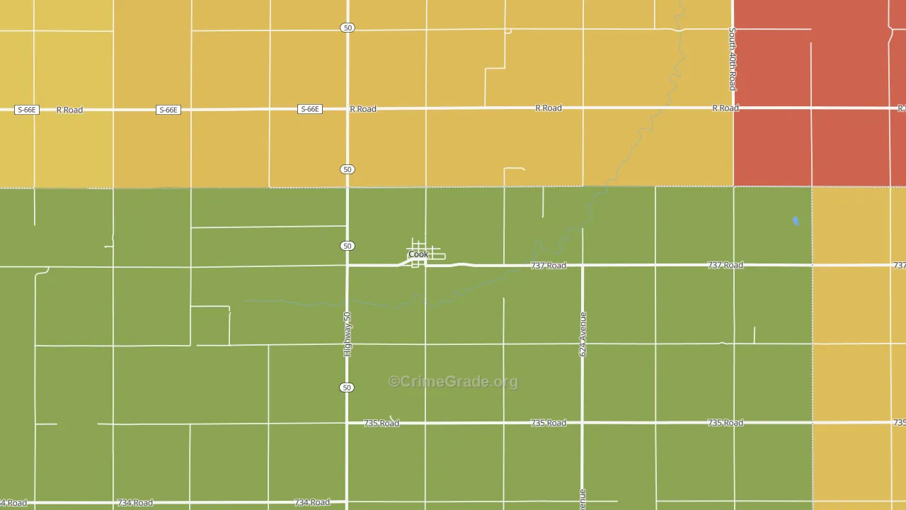 68329, NE Map of Theft Rates
