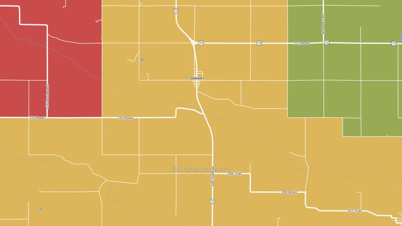 68337, NE Map of Theft Rates