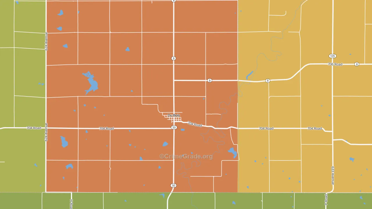 68345, NE Map of Theft Rates