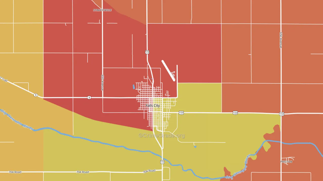 68355, NE Map of Theft Rates