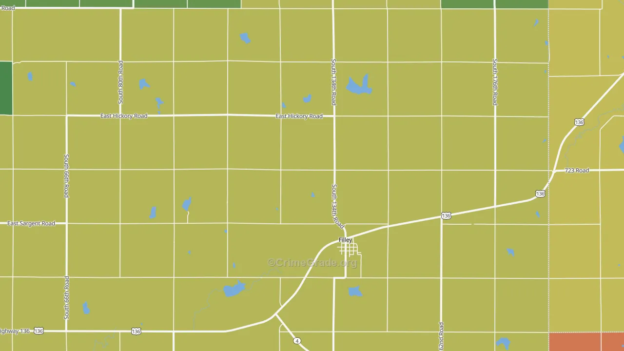 68357, NE Map of Theft Rates