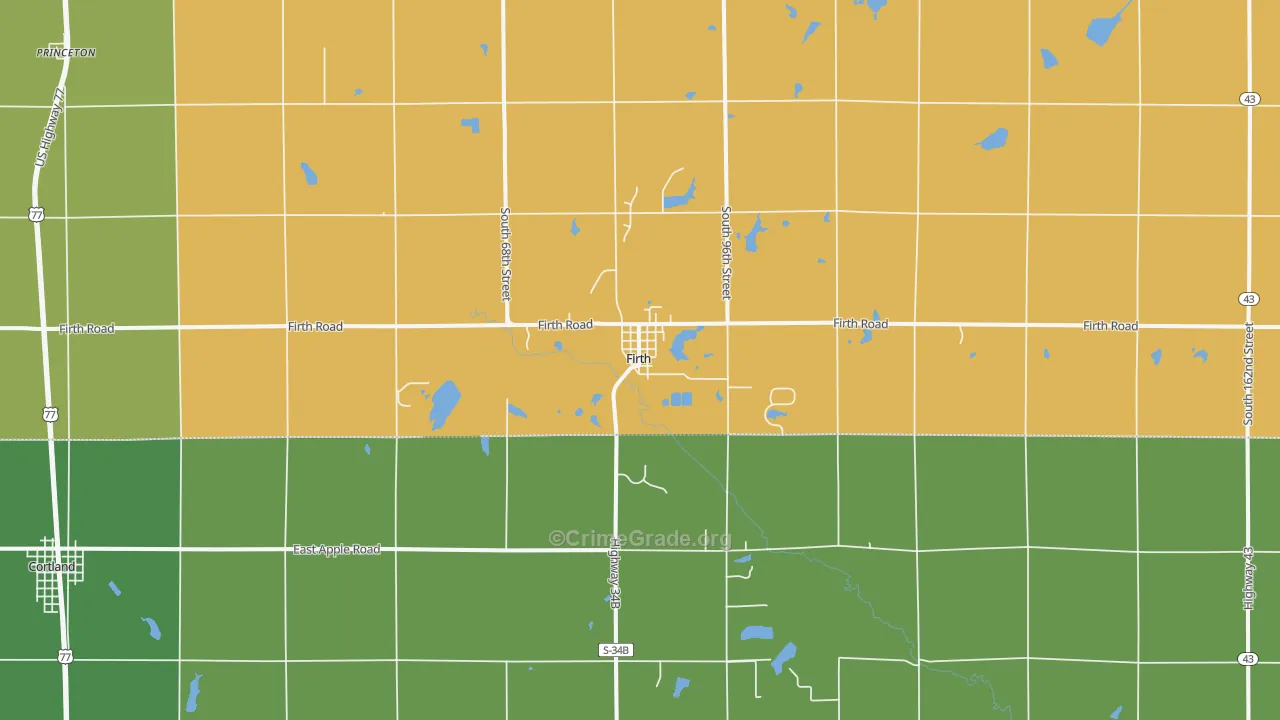 68358, NE Map of Theft Rates