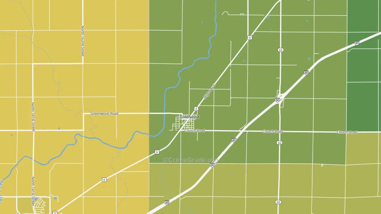 68366, NE Map of Theft Rates