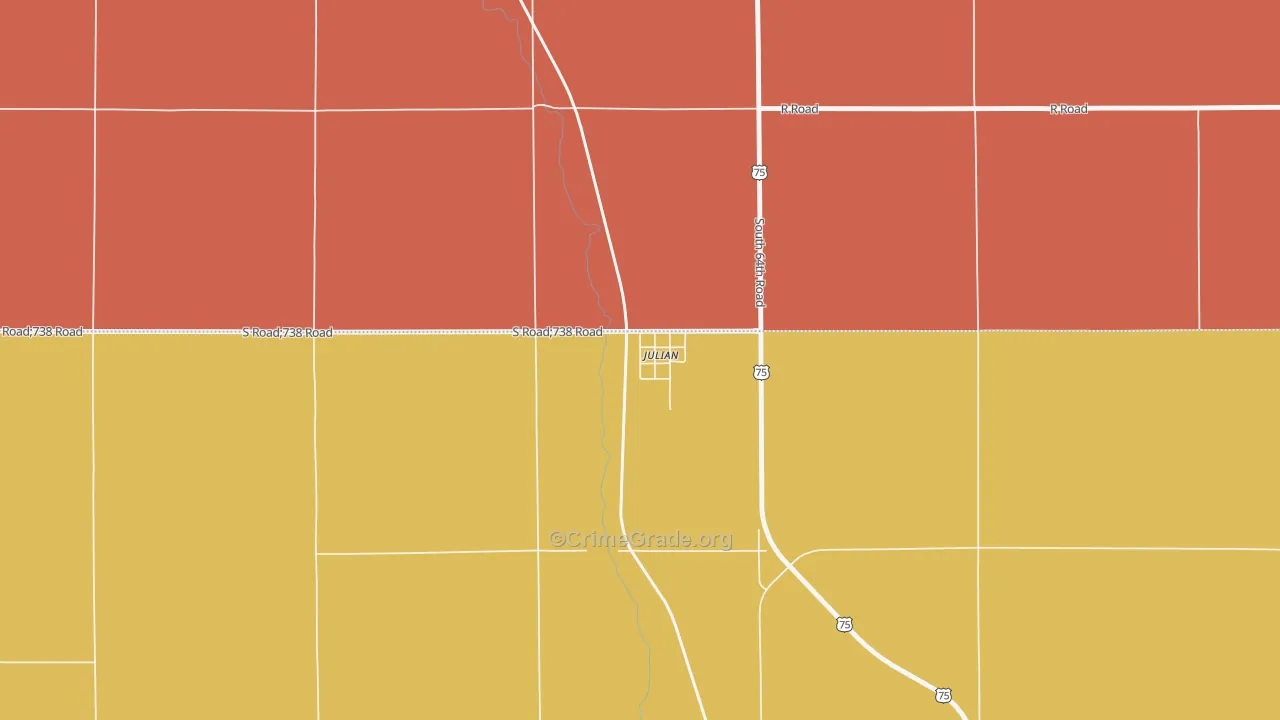 68379, NE Map of Theft Rates