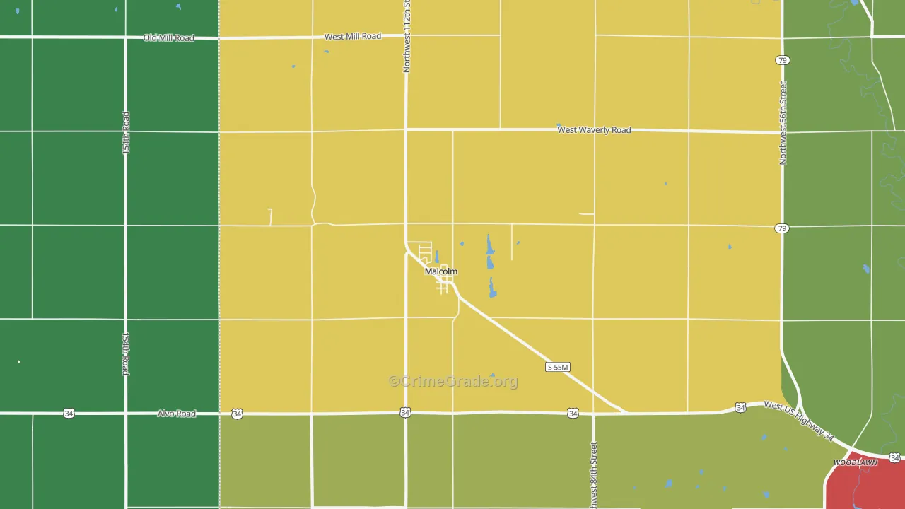 68402, NE Map of Theft Rates