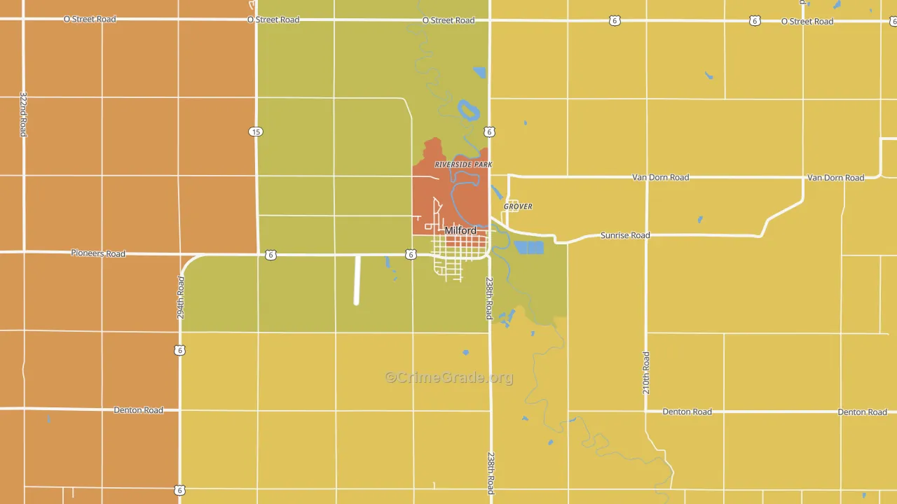 68405, NE Map of Theft Rates