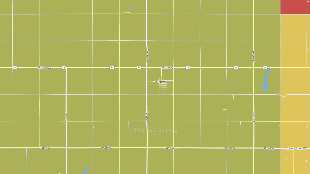 68416, NE Map of Theft Rates