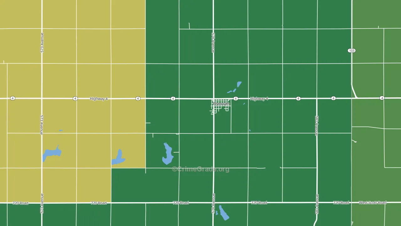 68424, NE Map of Theft Rates