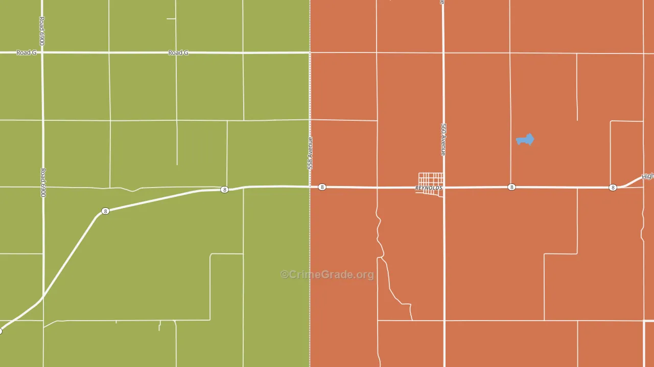68429, NE Map of Theft Rates