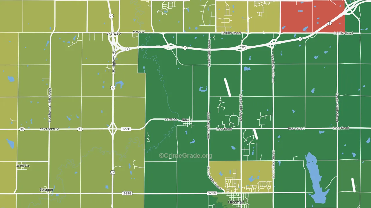 68430, NE Map of Theft Rates