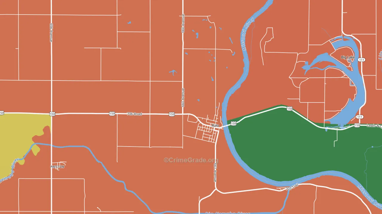68431, NE Map of Theft Rates