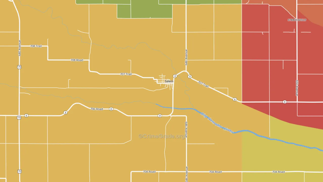68433, NE Map of Theft Rates