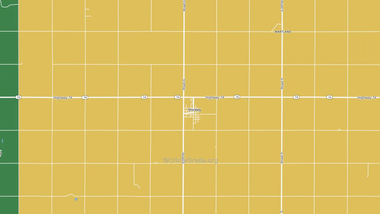 68436, NE Map of Theft Rates