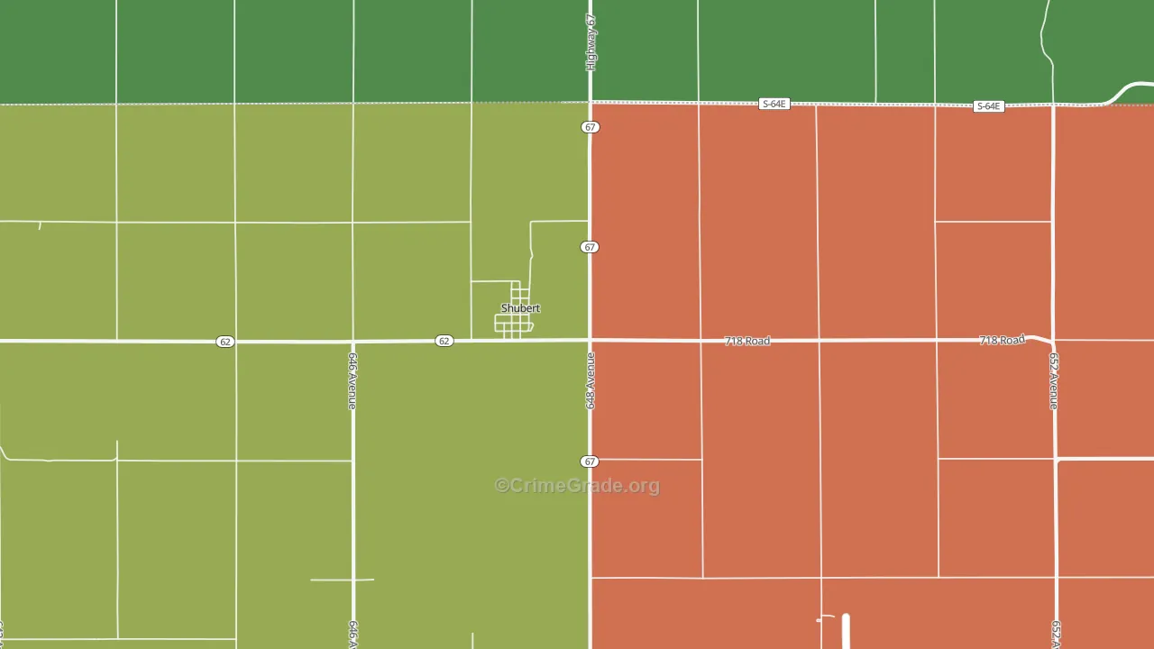 68437, NE Map of Theft Rates