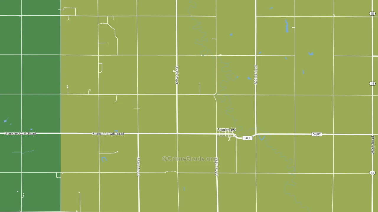 68439, NE Map of Theft Rates