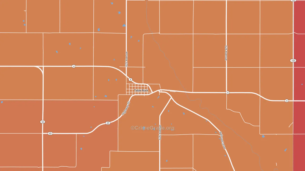 68447, NE Map of Theft Rates