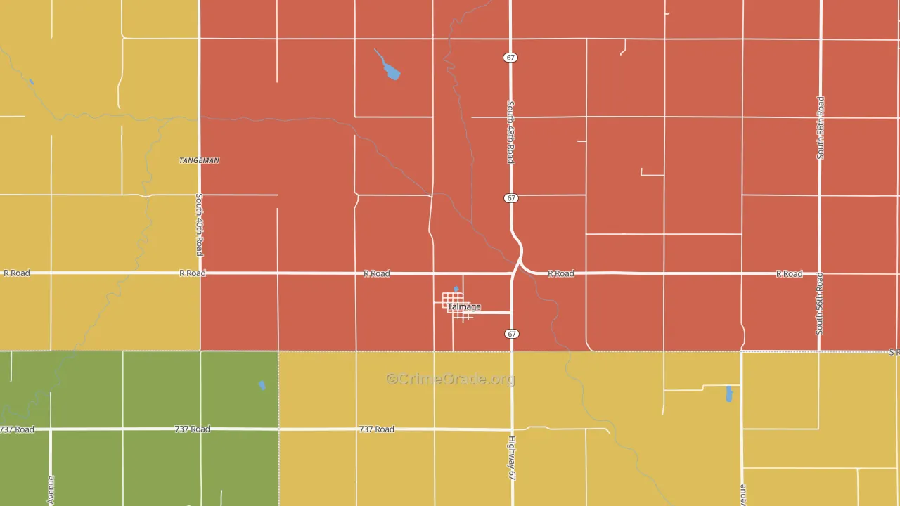 68448, NE Map of Theft Rates