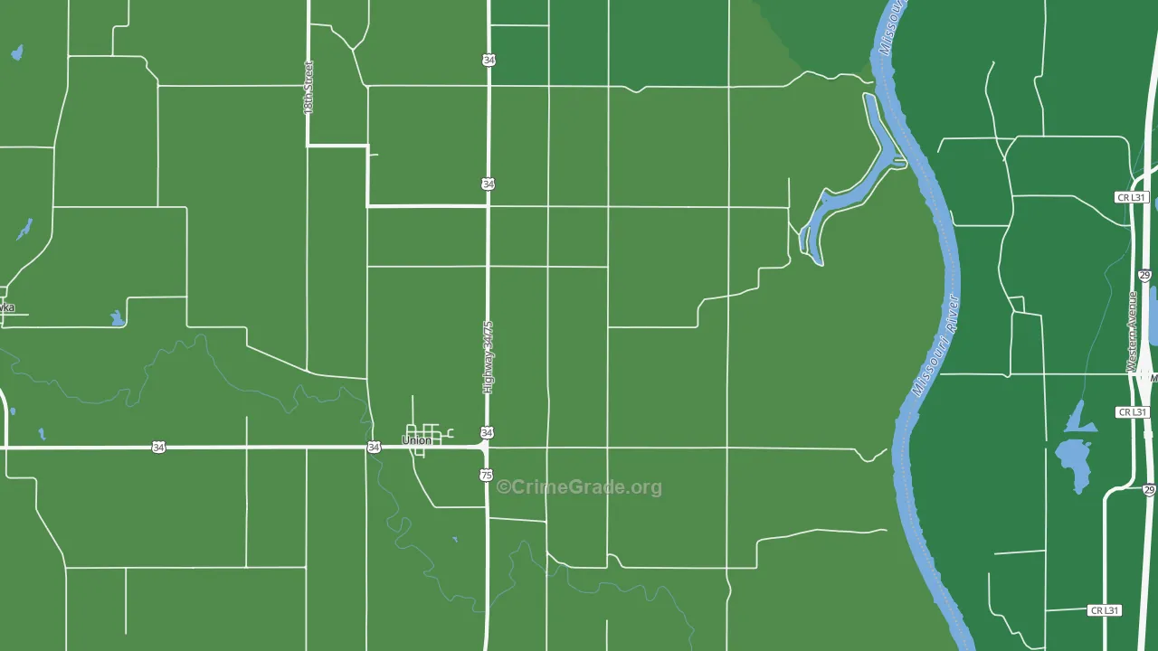 68455, NE Map of Theft Rates