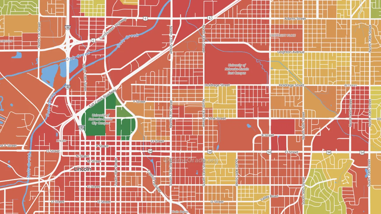 68503, NE Map of Theft Rates