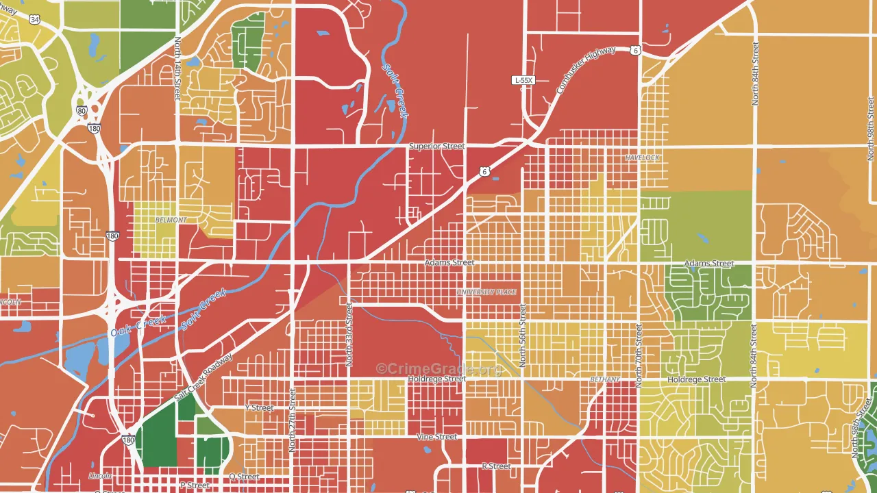68504, NE Map of Theft Rates