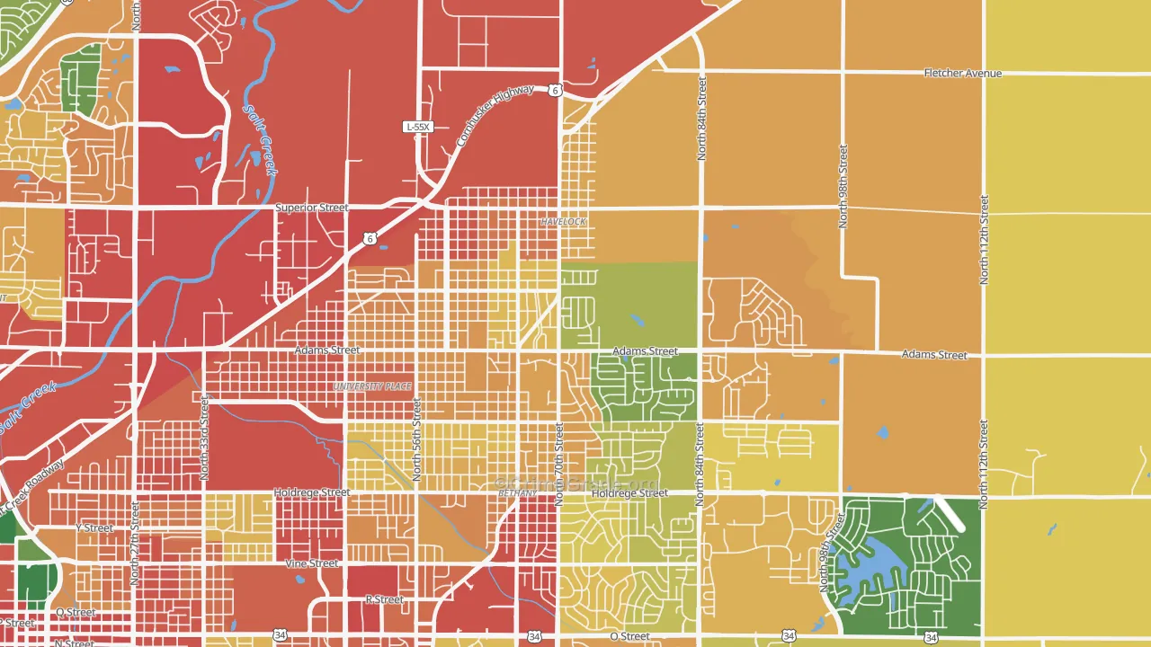 68507, NE Map of Theft Rates