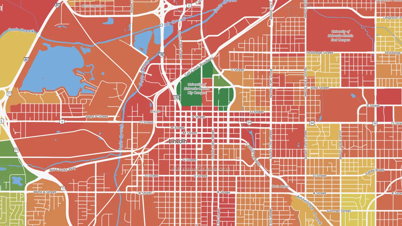 68508, NE Map of Theft Rates
