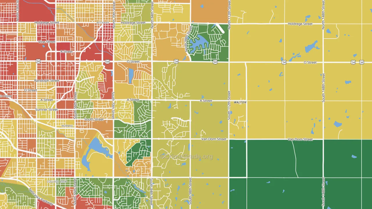 68520, NE Map of Theft Rates