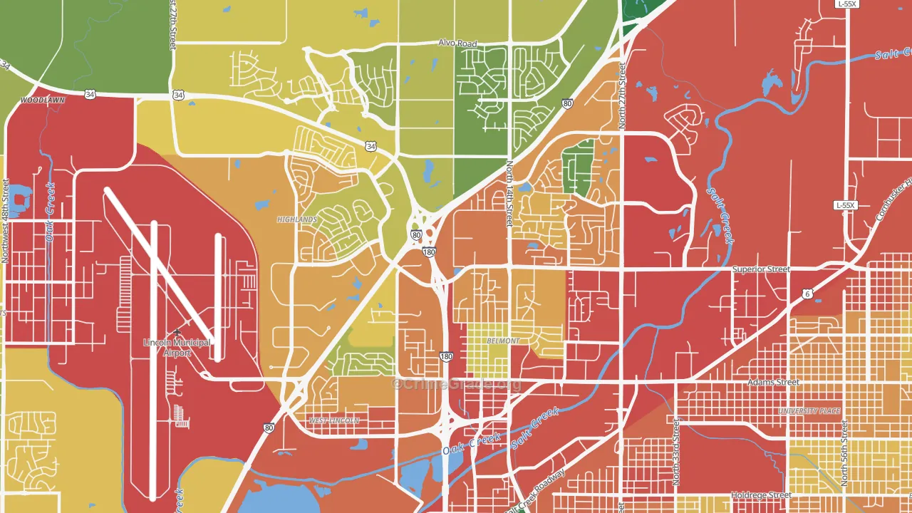 68521, NE Map of Theft Rates