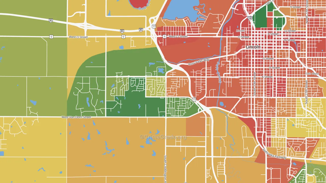 68522, NE Map of Theft Rates