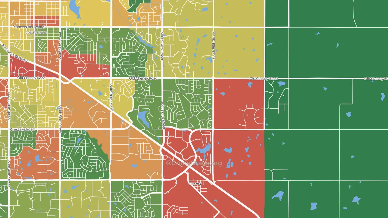 68526, NE Map of Theft Rates