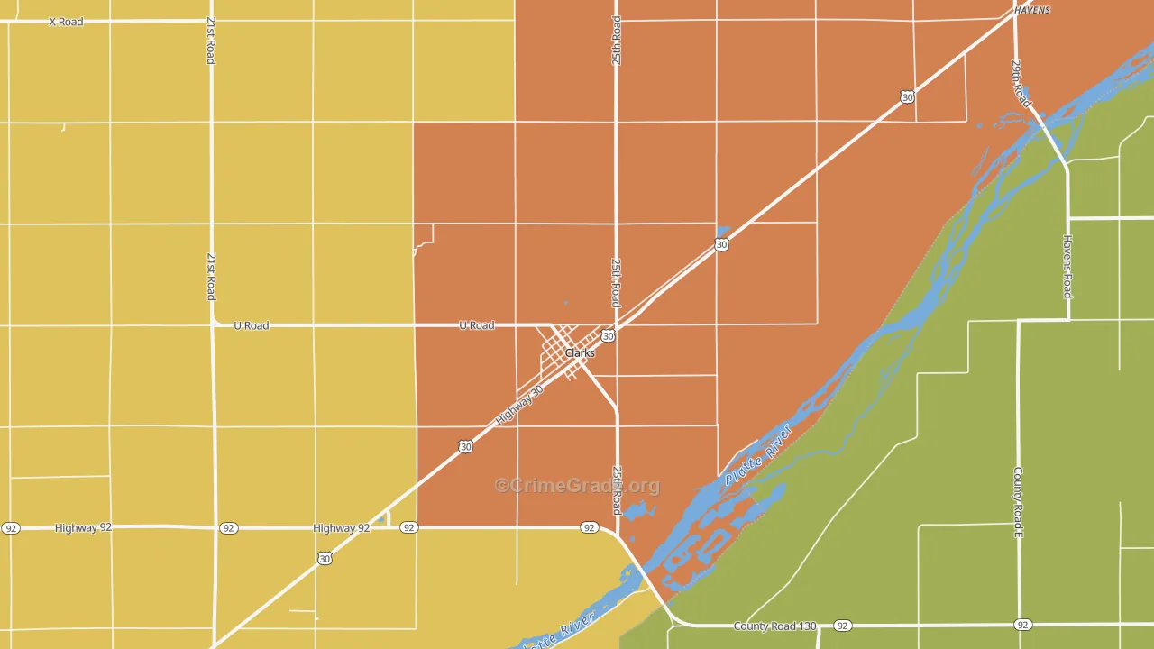 68628, NE Map of Theft Rates