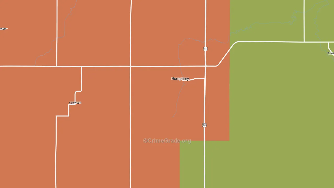 68642, NE Map of Theft Rates