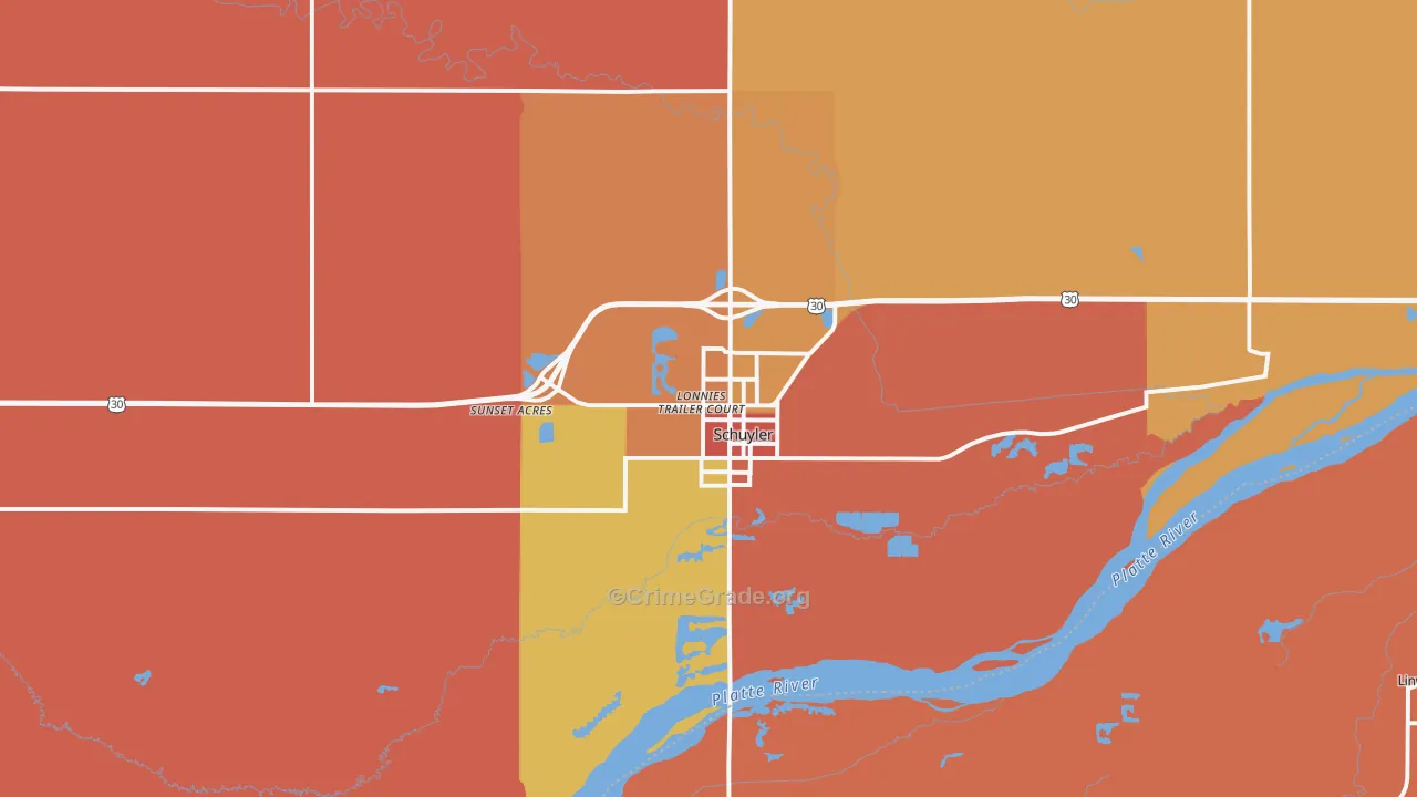 68661, NE Map of Theft Rates