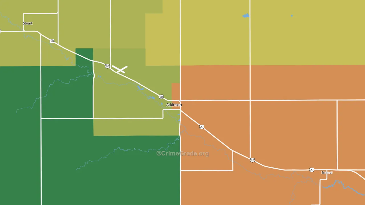 68713, NE Map of Theft Rates