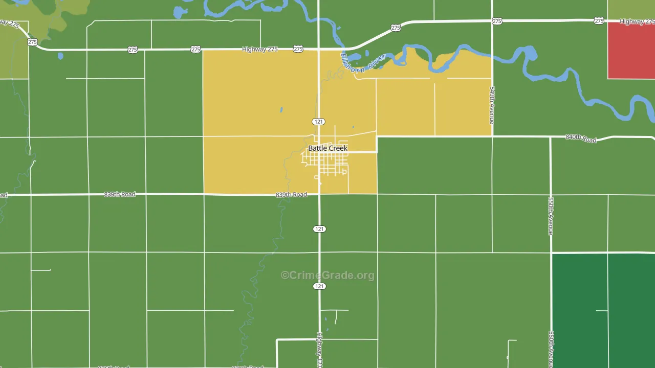 68715, NE Map of Theft Rates