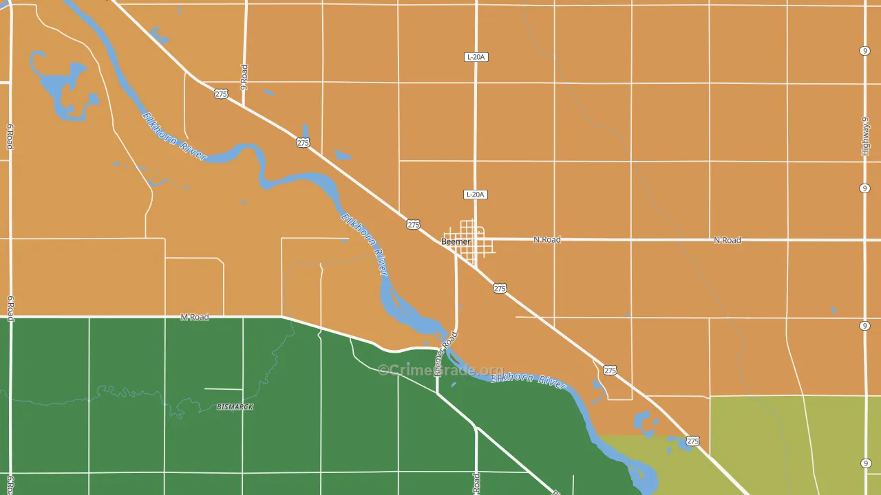68716, NE Map of Theft Rates