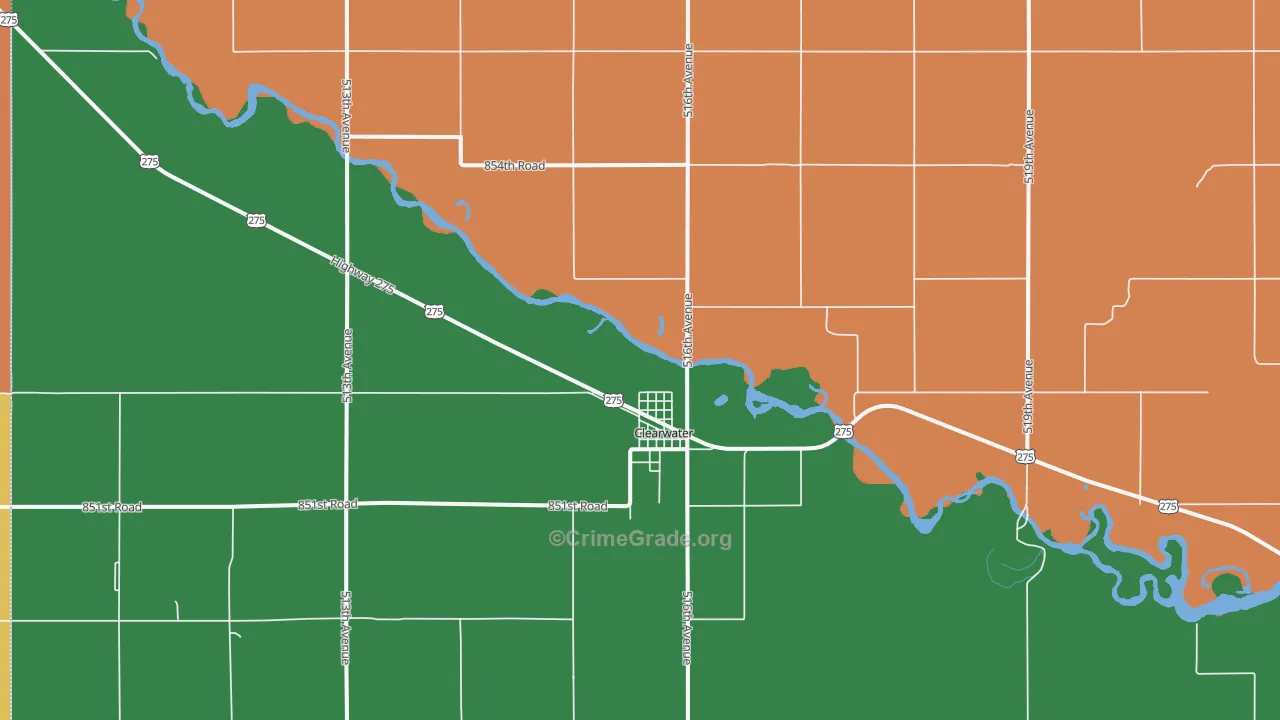 68726, NE Map of Theft Rates