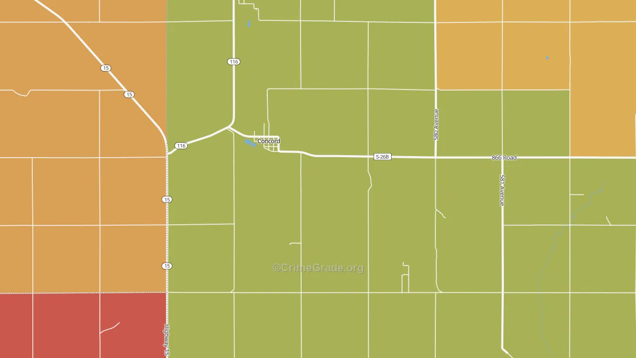 68728, NE Map of Theft Rates