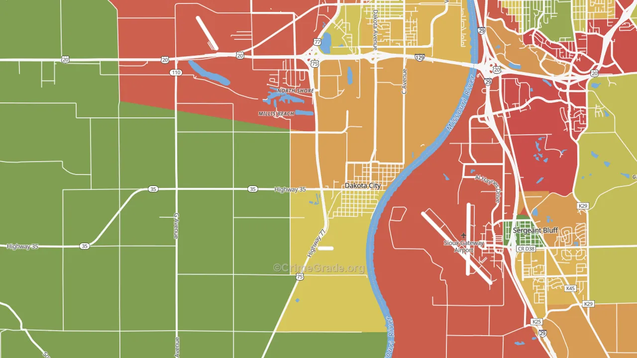 68731, NE Map of Theft Rates