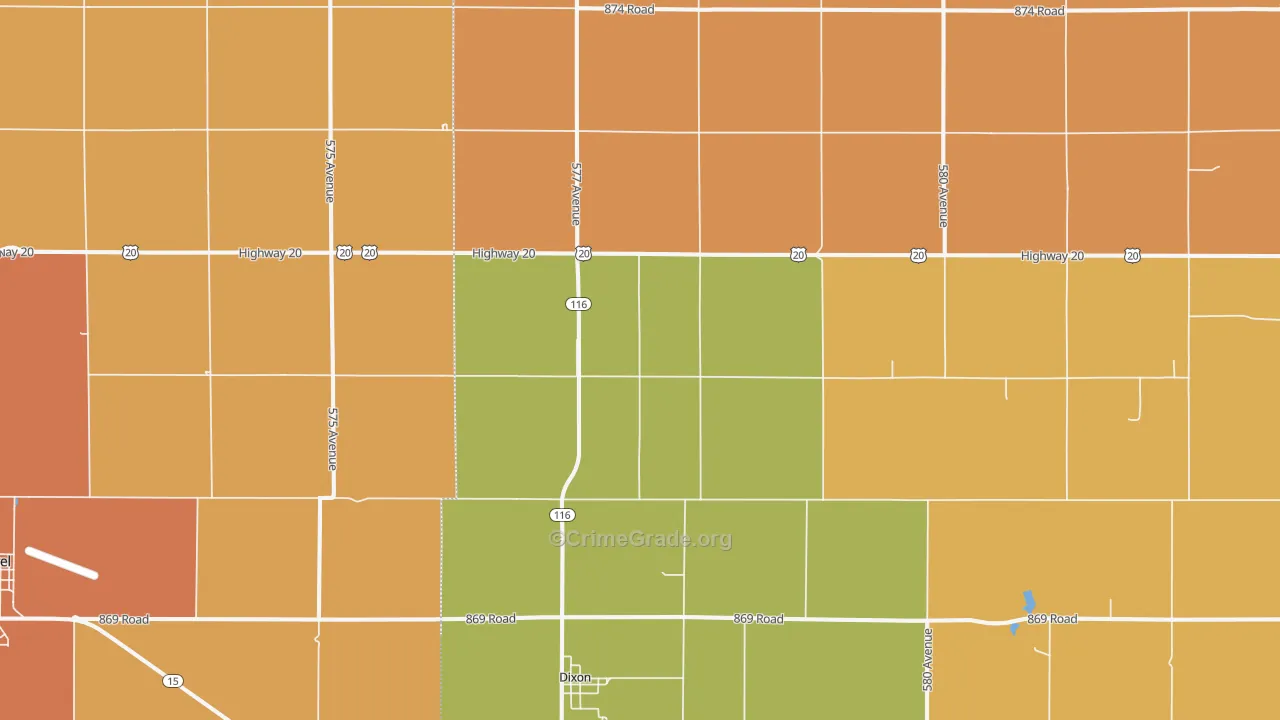 68732, NE Map of Theft Rates