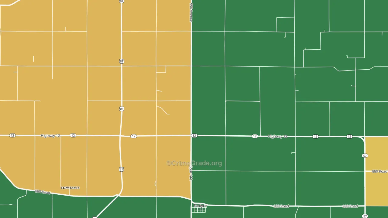 68736, NE Map of Theft Rates