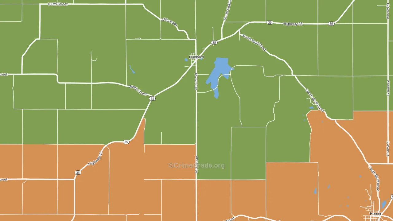 68741, NE Map of Theft Rates
