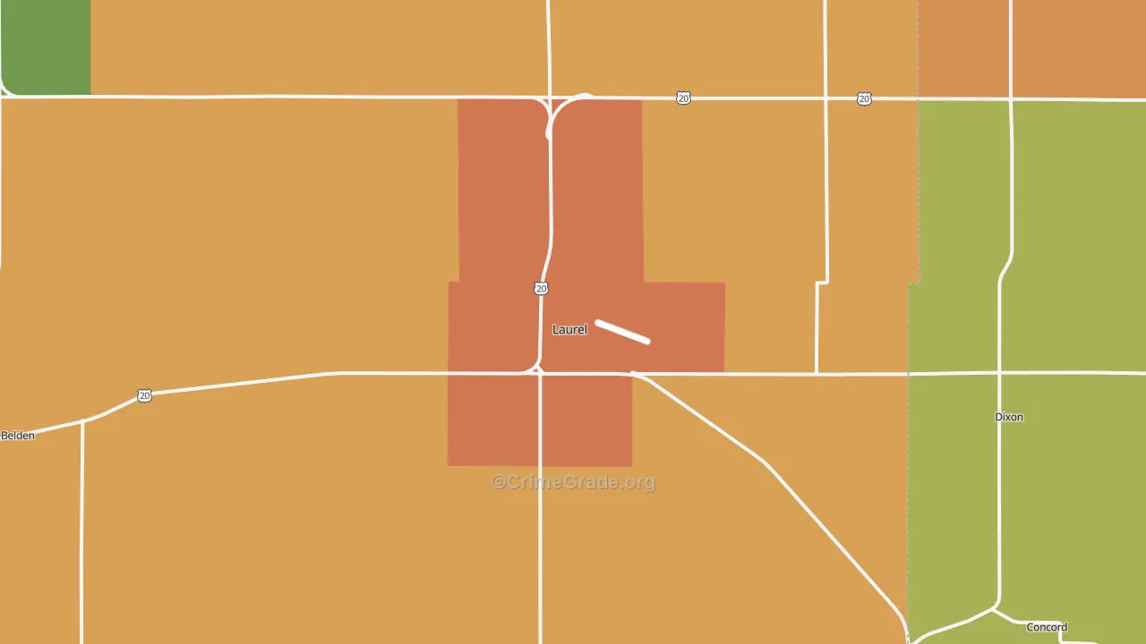 68745, NE Map of Theft Rates