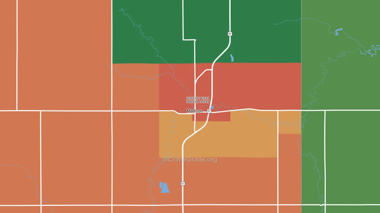 68748, NE Map of Theft Rates