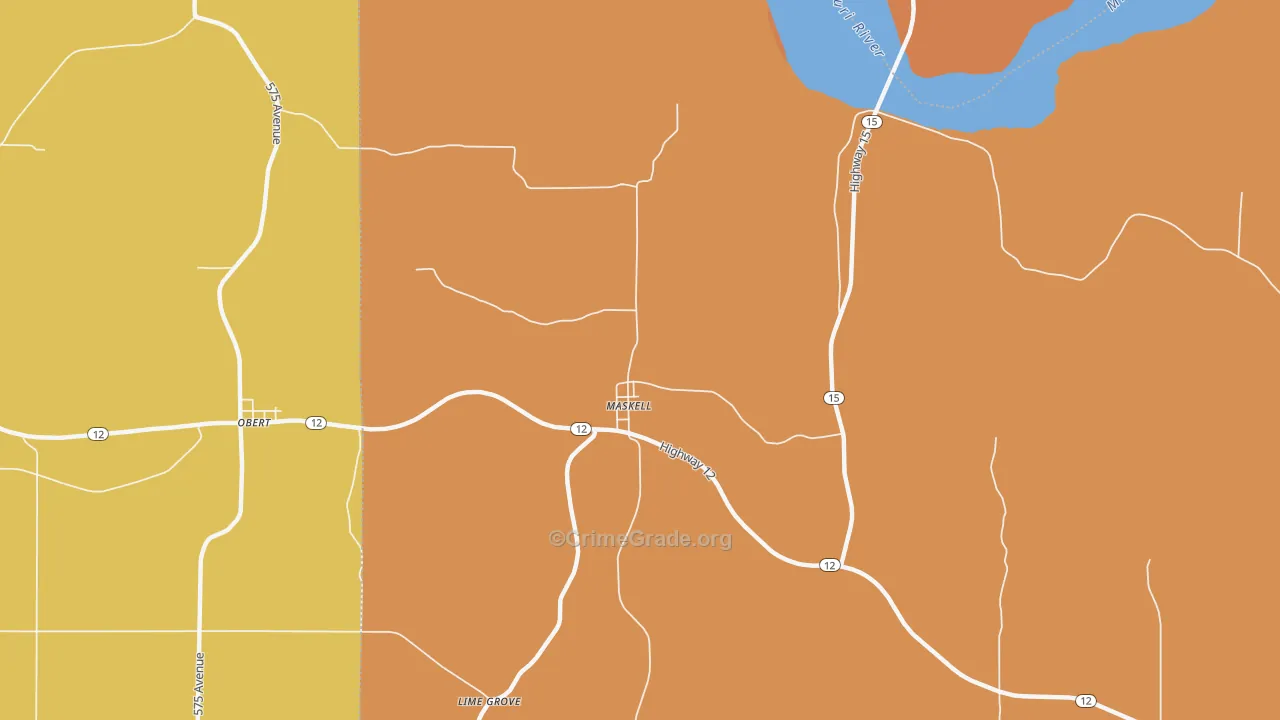 68751, NE Map of Theft Rates